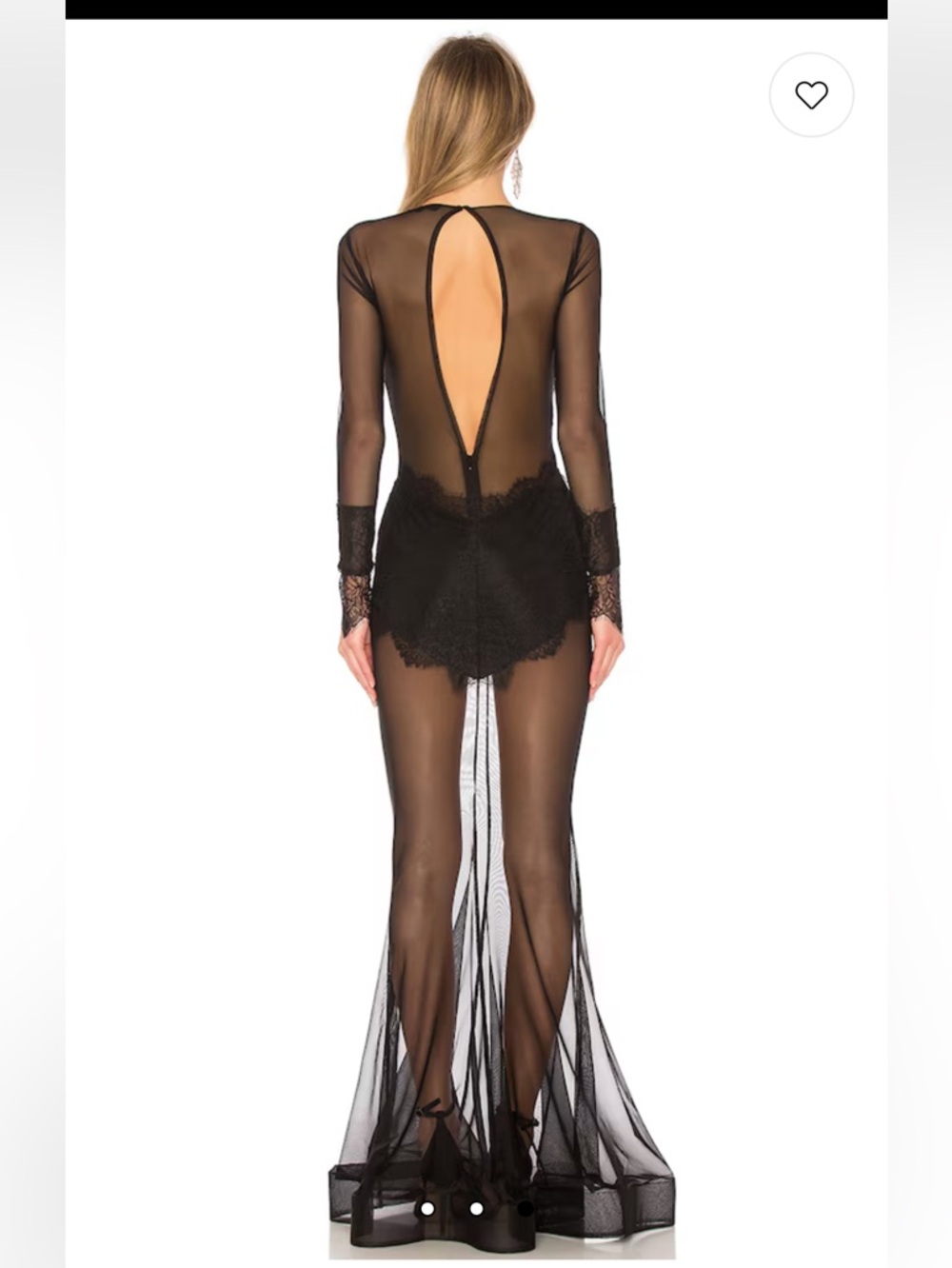 Revolve x Michael Costello Martin gown black xs FLAWED please see description - Picture 3 of 12